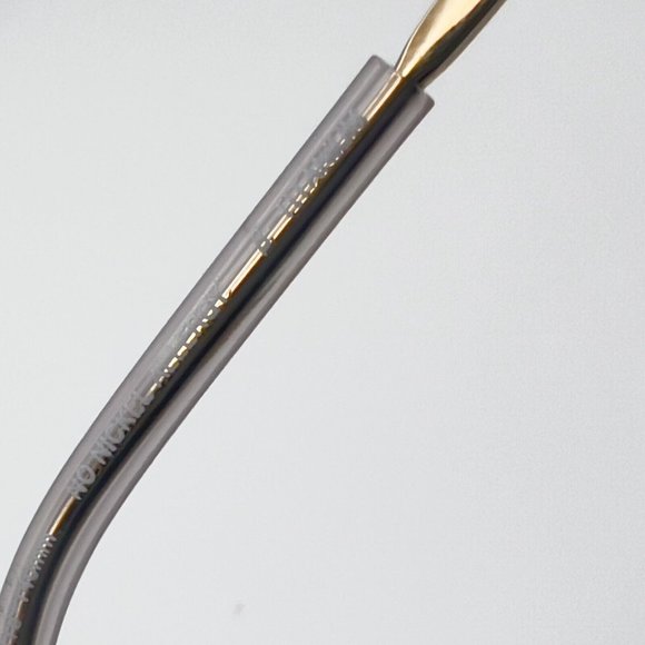 Charmant CH29826 GR Round Oval Titanium Full Eyeglass Frame Gray Gold 51-18-140 - Picture 8 of 10